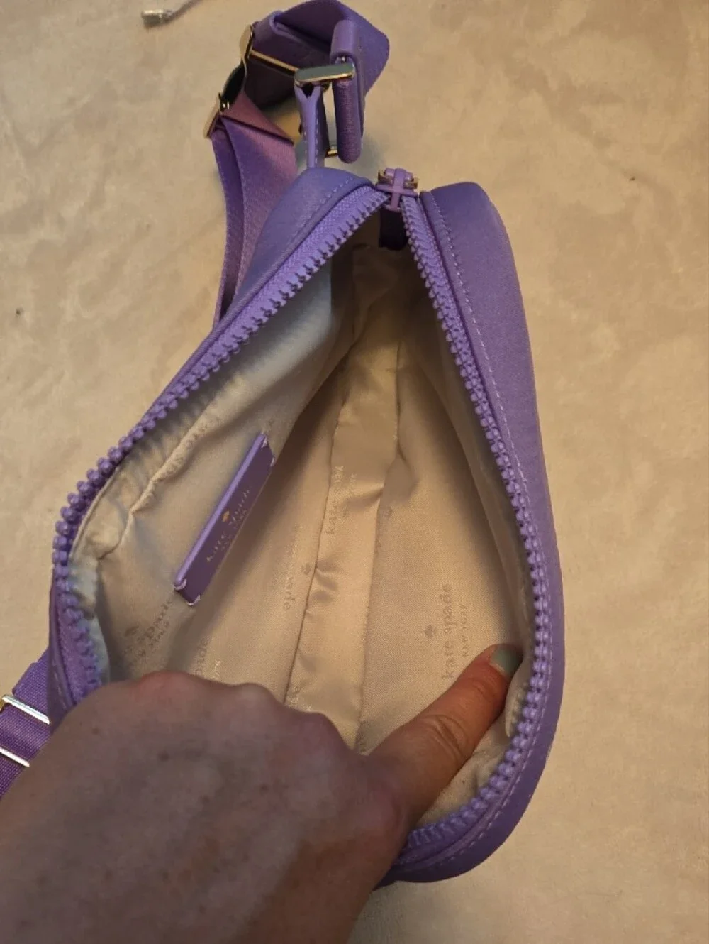 kate spade Lavender Nylon Crossbody Belt Bag